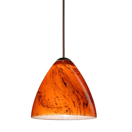 Besa Lighting Mia Cord Pendant, Habanero, Bronze Finish, 1x50W Halogen 1XT-1779HB-BR